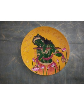 Wooden Wall Decor Plate - Multicolor